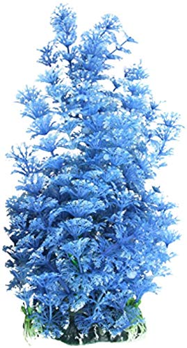 JDYYICZ Kunststoffpflanze für Aquarien, Gras, Blau / Weiß von JDYYICZ