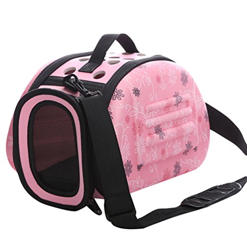 JEELINBORE Transporttasche Tragbar Faltbar Tragetasche für Tiere Hunde Katze Hundetasche (Rosa, S) von JEELINBORE