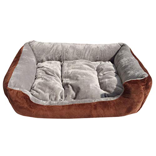 JEELINBORE Weich Waschbar Hundekorb Warm Katzenkorb Katzensofa Kissen Hundebett (Grau, 2XL: 90 * 70cm) von JEELINBORE