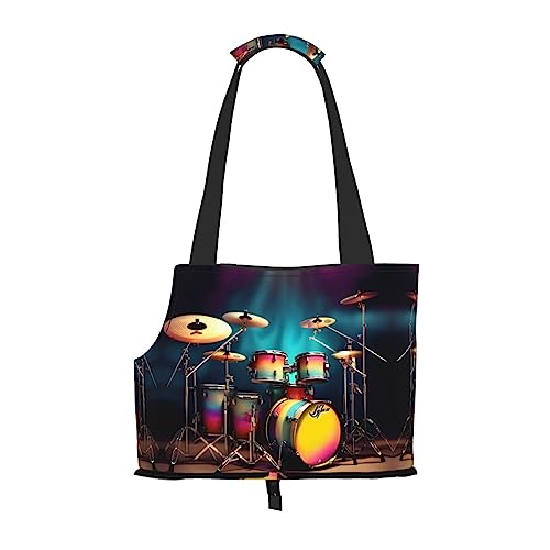 Cool Drums Set bedruckte Welpentrage Hundetragetasche für kleine Hunde und Katzen und Kaninchen von JEJEA