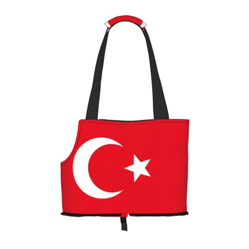 Hundetragetasche, Motiv: Flagge der Türkei, für kleine Hunde, Katzen und Kaninchen von JEJEA