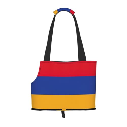 Hundetragetasche, Motiv: Flagge von Armenien, für kleine Hunde, Katzen und Kaninchen von JEJEA