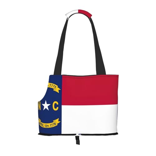 Hundetragetasche mit Flagge von North Carolina, für kleine Hunde, Katzen und Kaninchen von JEJEA