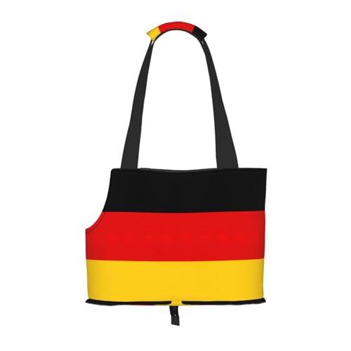 Hundetragetasche mit deutscher Flagge, Hundetragetasche für kleine Hunde, Katzen und Kaninchen von JEJEA