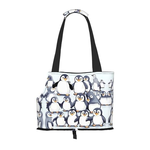 Many Cute Baby Penguins Sketch print Puppy Carrier Dog Walking Bags Pets Dogs Carrier Bag for small Dogs and Cat and Rabbit von JEJEA