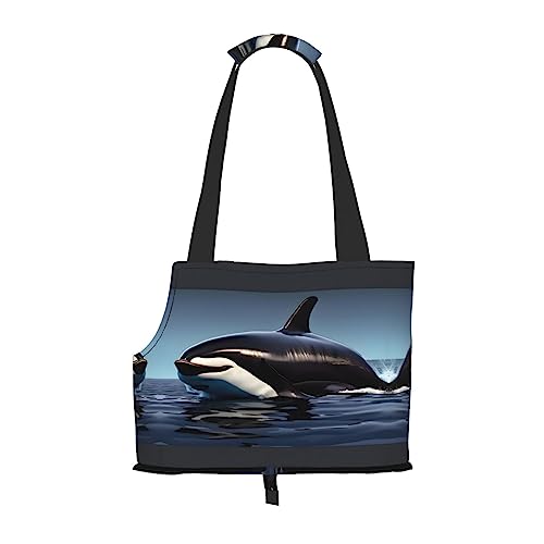 Orca Killer Whale Print Puppy Carrier Dog Walking Bags Pets Dogs Carrier Bag for small Dogs and Cat and Rabbit von JEJEA