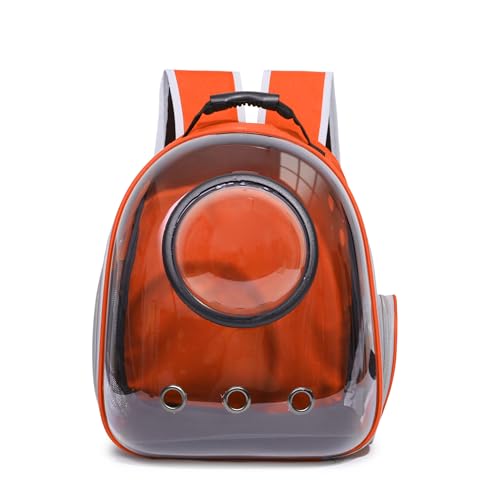 JELLY SIGHT Rucksack für Katzen und Hunde, Luftpolsterkapsel, Kätzchen, Welpen, entworfen für Reisen, Wandern, Wandern, Camping und den Einsatz im Freien (Orange) von JELLY SIGHT