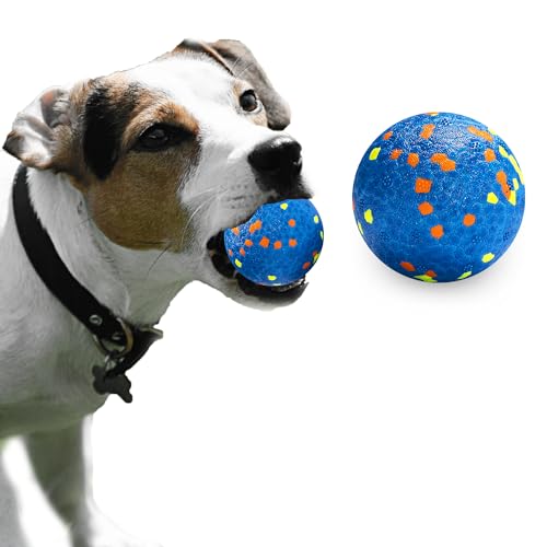 JEROCK Hundebälle, unzerstörbarer Hundespielzeugball für aggressive Kauer, langlebiger, hochelastischer interaktiver Ball zum Trainieren von Fangen und Apportieren, für große, mittelgroße und kleine von JEROCK