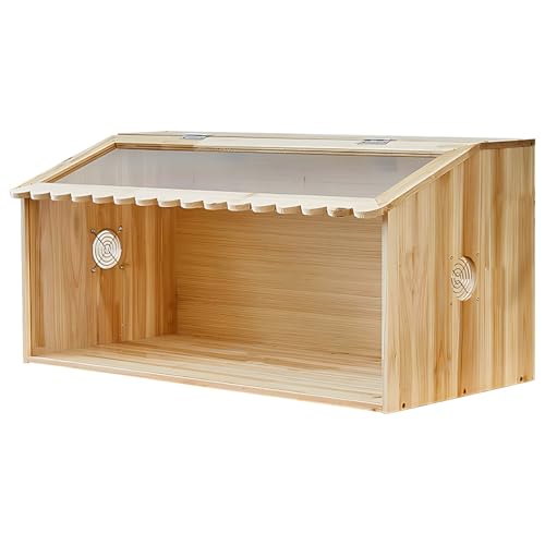 Großer Käfig Für Haustiere, Hamsterkäfig Und Lebensraum-Spielplatz, Mit Zu Öffnender Oberseite, Bissfester Hamsterkäfig Aus Acryl, Kompletter Satz Zubehör Für Zuchtkäfig(A,80cm) von JETXYHUB