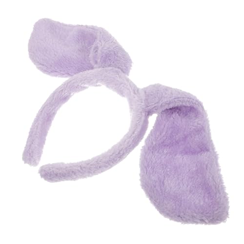 JEWEDECO 1stk Stirnband Mit Tierohren Hündchen Kostüme Dalmatinische Ohren Stirnband Mit Hundeohren Ohrenschützer Für Hunde Stirnbänder Hundestirnband Netz Motorhaube Polyester Lavender von JEWEDECO