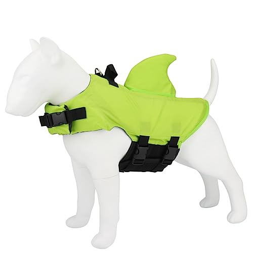 Bequeme, Verstellbare Haustier-Badebekleidung, Sommer-Haustier-Schwimmweste, Hunde-Badebekleidung, Modische Hunde-Schwimmweste, Strand-Pool, Hunde-Schwimm-Badebekleidung,Grün,S von JFERDX