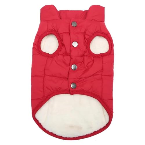 Haustier Einfarbige Baumwollweste Jacke Herbst Und Winter Warme Fleece Hundejacke Kleine Mittlere Und Große Hunde Chihuahua Französische Bulldogge Mops Jacke Kleidung,F,XL von JFERDX