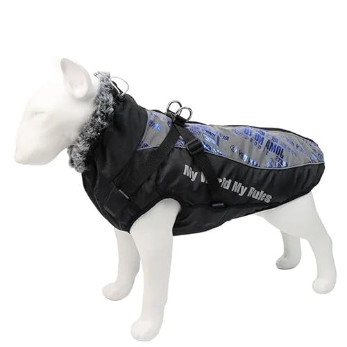 Herbst Und Winter Warme Fleece-Haustierkleidung, Reflektierende Hundejacke Im Freien, Verdickte Warme, Hohe Kragen-Hundebaumwolljacke, Weiche, Bequeme Haustierkleidung,D,6XL von JFERDX