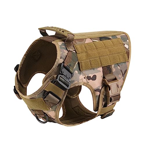 K9 Deutscher Schäferhund, Golden Retriever, Militärisches Taktisches Geschirr, Weste, Outdoor-Training, Camping, Jagd, Hundegeschirr Und Leine, Set Aus Robustem Nylon-Hundegeschirr,EIN Gesch von JFERDX