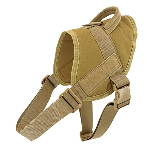 K9 Deutscher Schäferhund-Malinois-Geschirr, Militärisches Taktisches Hundegeschirr, Weste, Verstellbares, Langlebiges Nylon-Hundegeschirr, Haustier-Trainingsgeschirr,A,S 13–23 Kg von JFERDX