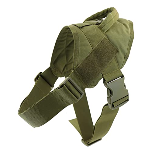 K9 Deutscher Schäferhund-Malinois-Geschirr, Militärisches Taktisches Hundegeschirr, Weste, Verstellbares, Langlebiges Nylon-Hundegeschirr, Haustier-Trainingsgeschirr,B,L 23–38 Kg von JFERDX