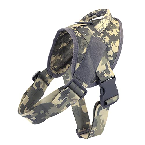 K9 Deutscher Schäferhund-Malinois-Geschirr, Militärisches Taktisches Hundegeschirr, Weste, Verstellbares, Langlebiges Nylon-Hundegeschirr, Haustier-Trainingsgeschirr,F,L 23–38 Kg von JFERDX