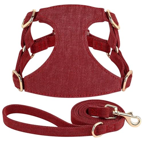 Reflektierendes Nylon-Hundegeschirr Für Den Außenbereich, Haustiertraining, Camping, Camping, Jagdgeschirr, Wasserdicht, Weich, Bequem, Hundegeschirr Für Kleine Und Mittelgroße Hunde,Rot,S von JFERDX