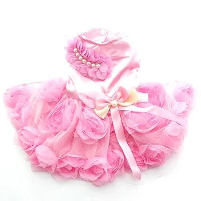 Rosette Schleife Haustierkleid Haustier Hund Prinzessin Hochzeitskleid Ballettrock Katze Welpenrock Frühling Und Sommer Haustierkleidung,A,L von JFERDX