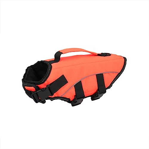 Sommer Haustier Badeanzug Kleidung Hund Schwimmweste Schwimmweste Kleine Mode Einstellbar Hund Badeanzug Strand Pool Hund Schwimmweste,Orange,XS von JFERDX