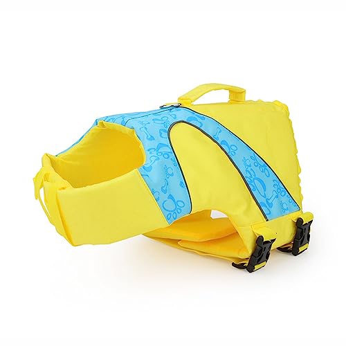 Strand Pool Hundeschwimmwesten Outdoor Reflektierende Haustier-Badebekleidung Kleidung Verstellbare Hundeschwimmwesten Mode Haustier-Schwimmwesten Sommer-Hundebadebekleidung, Yellow,XS 1–6 Kg von JFERDX