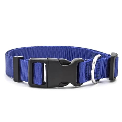 Verstellbares Nylon-Haustierhalsband, für Outdoor-Hunde, Camping, Trainingshalsband, geeignet für kleine und mittelgroße Hunde und Katzen, Chihuahua, Mops, Französische Bulldogge, B, S, 22–35 cm von JFERDX