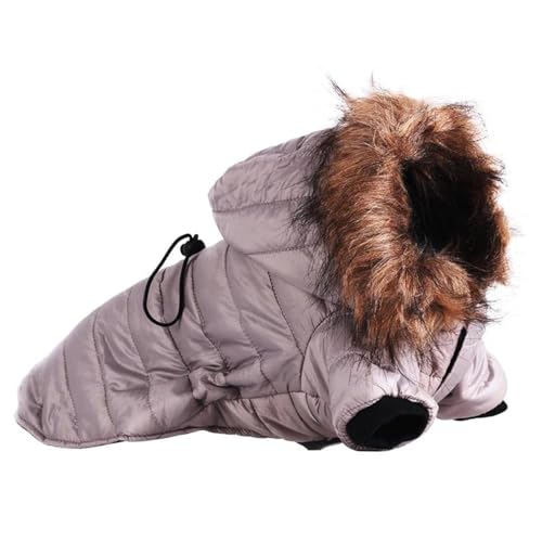 Weicher, Warmer Hunde-Kapuzenpullover, Warme Baumwoll-Hundekleidung, Outdoor, Winddichte Haustierjacke Für Kleine Und Mittelgroße Hunde, Yorkie, Chihuahua, Mops, Warme Winterkleidung, Light von JFERDX