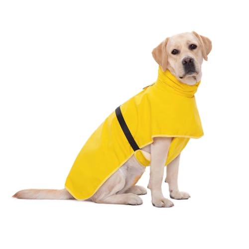 Wind- Und wasserdichte Hundejacke Für Den Außenbereich, Haustier Mackintosh-Regenponcho, Hoher Kragen, Reflektierender Hundemantel, Labrador-Goldhaar-Corgi-Französische-Bulldogge-Jacke Für Mittel von JFERDX