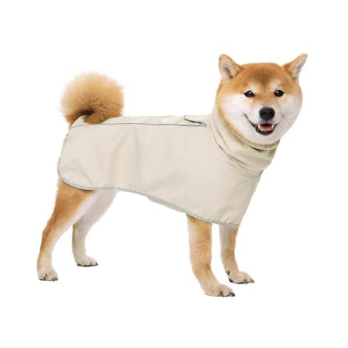 Wind- Und wasserdichte Hundejacke Für Den Außenbereich, Haustier Mackintosh-Regenponcho, Hoher Kragen, Reflektierender Hundemantel, Labrador-Goldhaar-Corgi-Französische-Bulldogge-Jacke Für Mittel von JFERDX