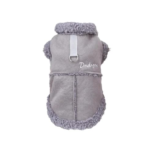 Winter Verdickter Warmer Hundemantel, Haustier-Baumwollmantel, Kleine Und Mittelgroße Hunde, Französische Bulldogge, Chihuahua, Yorkie, Mops, Jacke, Oberbekleidung, Kleidung,Grau,XXL 6–9 Kg von JFERDX