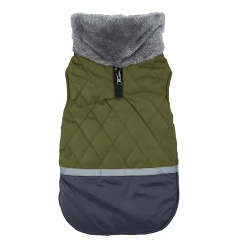 Winter Warm Fleece Kragen Hundemantel Jacke Outdoor Winddicht Wasserdicht Hundejacke Kleidung Chihuahua Mops Collie Französische Bulldogge Jacke,B,L von JFERDX