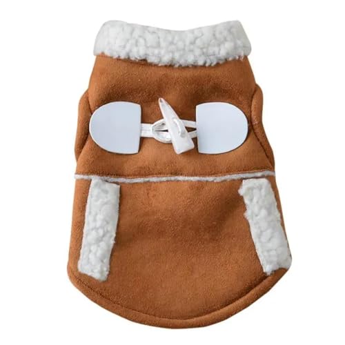 Winter Warme Fleece Haustier Kleidung Jacke Kleine Und Mittlere Hund Winddichte Jacke Oberbekleidung Chihuahua Mops Jacke Kleidung,B,M von JFERDX