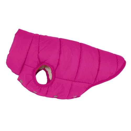 Winterweiche, Bequeme, Warme Hundekleidung, Outdoor-Kälteschutz, Warme Hundejacke Mit Woll-Baumwollfutter, Chihuahua-Welpen-Kleidungsmantel Für Französische Bulldoggen,Rosenrot,3XL von JFERDX