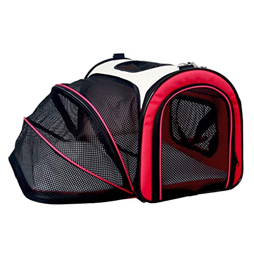 JFFTX Pet Backpack Basket Atmungsaktiver Wasserdichter Transparenter Pet Dog Reisetasche Tragbarer Faltbarer Advanced-Rucksack Für Den Außenbereich von JFFTX