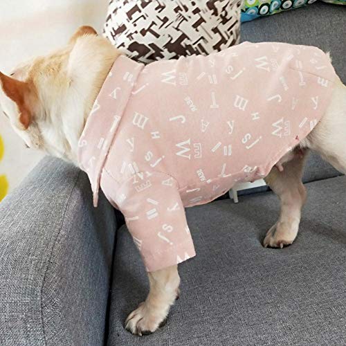 Hundekostüm Haustier Kleidung Frühling Und Sommer Hund Shirt Sommer Dünne Abschnitt Drucken Rinder Shirt-Rosa_M. von JHDFS