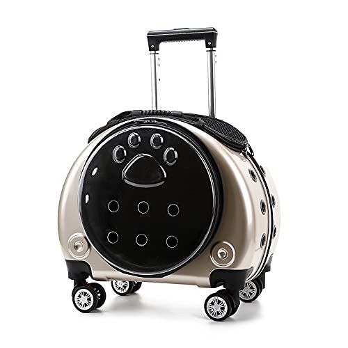 Haustier Trolley Koffer Tragbare Transparent Katzentasche für Reisen Multifunktions Haustier Rucksack Air Bubble Box Ideal Pet Flight Case für Ausflüge von JHLP