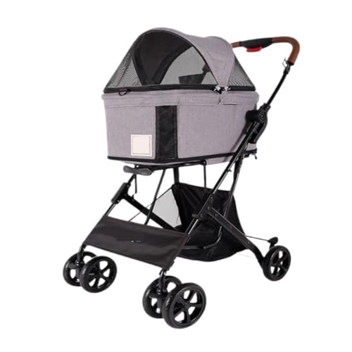 Hundewagen Haustier-Kinderwagen, Hunde-Kinderwagen, Tragbarer Umhängetasche, Multifunktionaler Katzen- Und Hunde-Kinderwagen, Tragbarer Hunde-Kinderwagen Pet Stroller(G) von JHMYOB