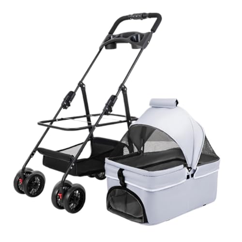 Hundewagen Haustier-Kinderwagen, Leichter Und Faltbarer Kinderwagen, Haustier-Kinderwagen, Essenstablett, Haustier-Kinderwagen, Must-Have for Reisen Pet Stroller(G) von JHMYOB