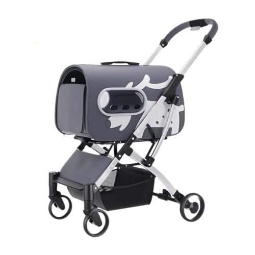 Hundewagen Haustier-Kinderwagen for Katzen Und Hunde, Faltbarer, Separater Katzentaschen-Typ for Kleine Und Mittelgroße Haustierausflüge Pet Stroller(G) von JHMYOB