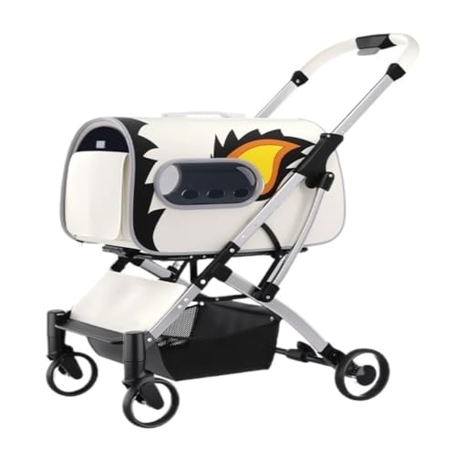 Hundewagen Haustier-Kinderwagen for Katzen Und Hunde, Faltbarer, Separater Katzentaschen-Typ for Kleine Und Mittelgroße Haustierausflüge Pet Stroller(X) von JHMYOB