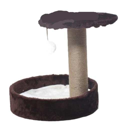 JHMYOB Katzen Kletterwand Katzenkratzbrett, Krallenschleifer, Katzenzubehör, Spielzeug, Katzenklettersäule, Vertikaler Sisal-Katzenkletterrahmen Klettergerüst Für Katzen(Brown,B) von JHMYOB