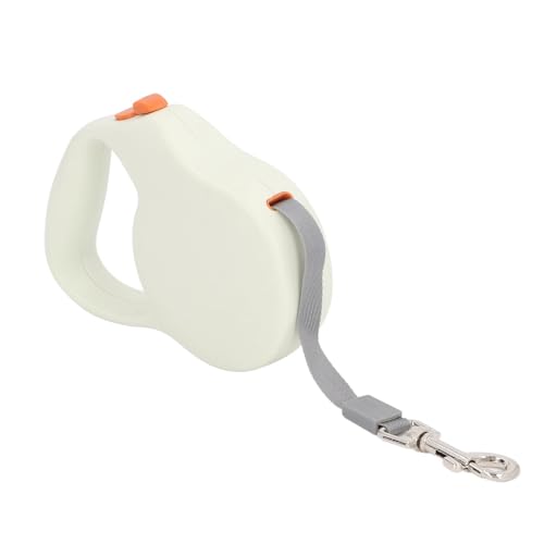 Einziehbare Hundeleine, ergonomisch und widerstandsfähig, 25,4 cm, kleine Haustier-Leine, automatisch einziehbares Zugseil für Spaziergänge im Freien, Camping, Reisen (grün, weiß) (White) von JHS-TECH