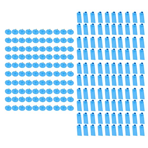 JHS-TECH 100pcs Viehstock -Ohr -Tags, professionelles Vieh -Leerohr -Ohr -Tag für Schweinekühe Cattles Sheeps für Tieridentifikation und -Management (blau) von JHS-TECH