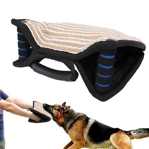 JHS-TECH Hundebisskissen, Leinenhund -Bisskeil mit 2 Griff 1 Schleife Robus Interactive Dog Tug Toy Ideal für alle Altersgruppen Deutsch Schäferhund Welpen von JHS-TECH