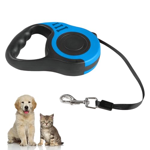 Hundeleine, 3 Meter kleine Hundeleine, Haustier Leine, Pet Cat Leash, Verschlussschnalle Kann Gedreht Werden, für das Training im Freien und Spaziergänge, Blaue von JIAAXYC