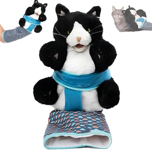 JIABAOZ Cats Puppet Wrestler, Cats Hand Puppets Plush Animal Toys, Plush Animal Toy with Tough Padding for Safe Play, Boredom Busting Training & Exercise, Durable Wrestling Toy von JIABAOZ