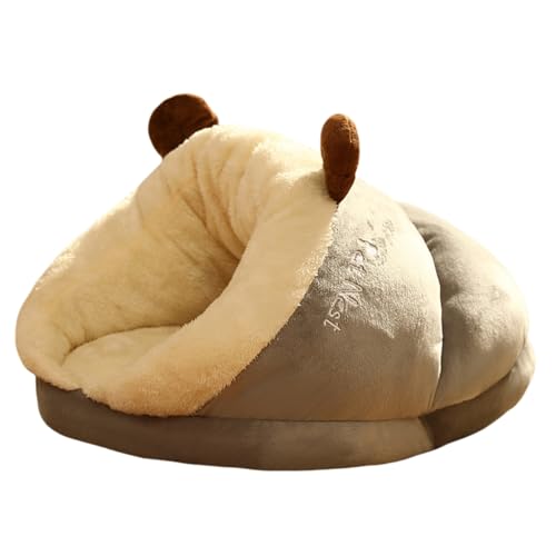 JIABAOZ Hundebett Mittelgroße und Kleine Hunde, Katzenbett Höhle Katzen Schlafsack, Katzen Kuschelsack Katzenhöhle, Katzen Kuschelhöhle, Halbgeschlossene Schlafmatte für Haustiere (Grey) von JIABAOZ