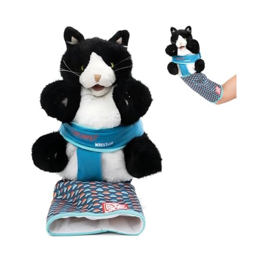 JIABAOZ Katzen Wrestling Puppe, Katzenpuppen Ringer, Interaktive Katzenpuppe, Interaktives Tierspielzeug Für Sicheres Spielen, Interaktive Katzenhandpuppe Für Training Gegen Langeweile (1 pcs) von JIABAOZ