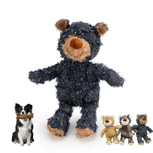 JIABAOZ Unzerstörbarer Robust Bear, Hunde Robust Bear - Hundespielzeug Bären, Hundespielzeug Unzerstörbar Bär, Hundespielzeug Quietschend Plüsch, Plüsch Kauspielzeug Für Hunde (A,M) von JIABAOZ