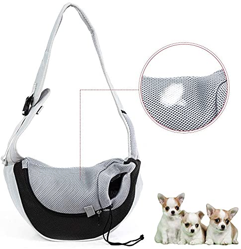 Hundetasche Tragetuch Hund Hundetragetasche Transporttasche Transportbox Verstellbare Welpen Katzen Umhängetasche Kleine Haustier Reisetasche Hundehandtasche für Outdoor Walking Travelling von JIAHG